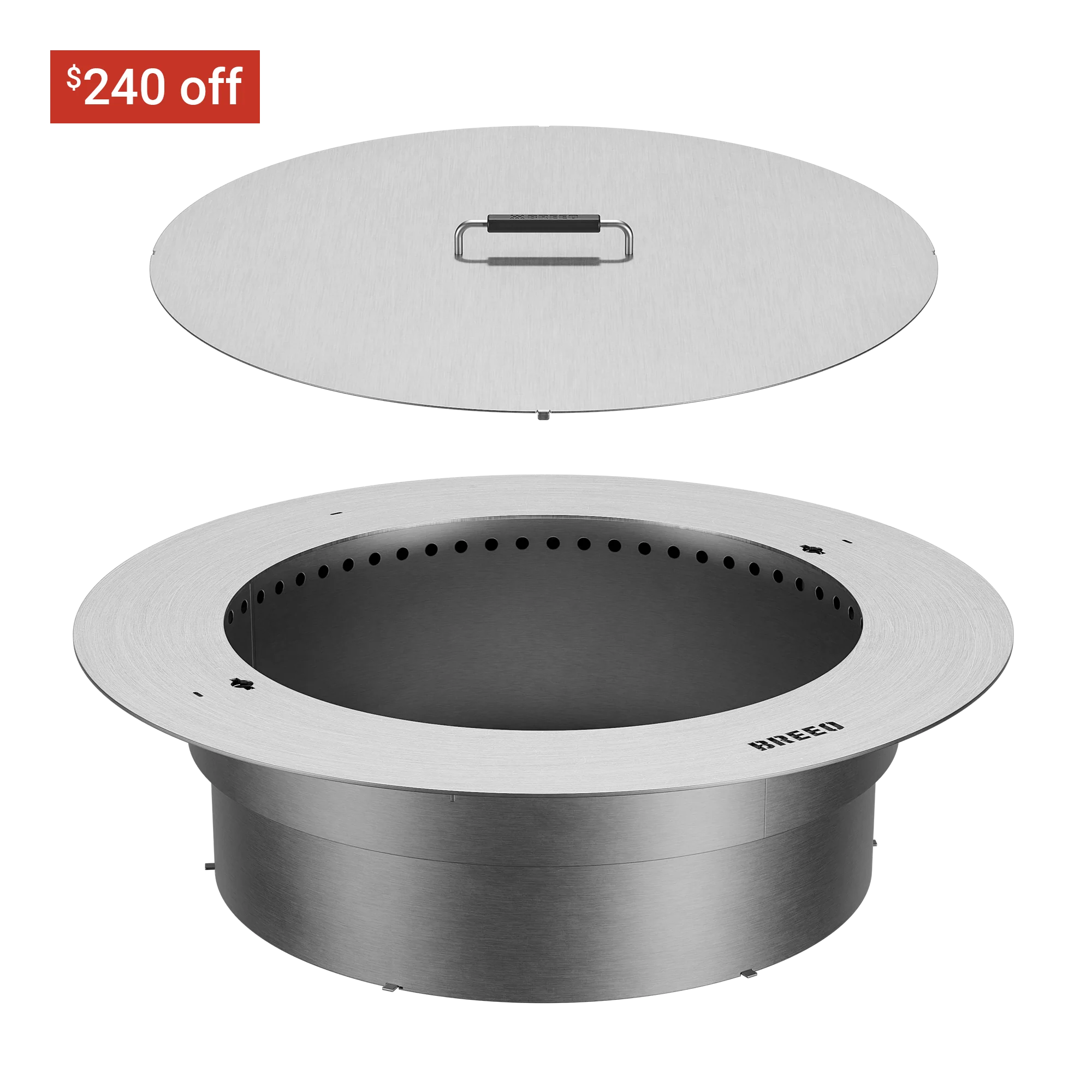 Zentro Stainless Steel Smokeless Fire Pit Insert - Image 8